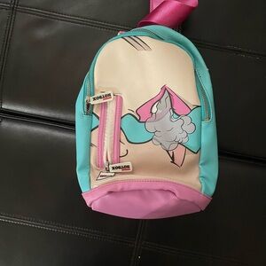 Kids Pink and Teal Ice Cream Graphic Sling Bag